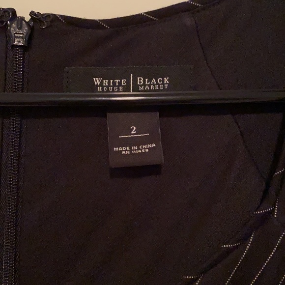 WHBM Black Pinstripe Dress - Picture 3 of 5